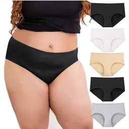 Diving Deep Pack Of 5 Cotton Mid-Rise Hipster Briefs DD301 B2, S, W, G New Pant_ies_5 PC_X-picture-19