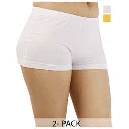 Diving Deep Women Pack of 2 Cotton Boy Shorts Briefs image 1