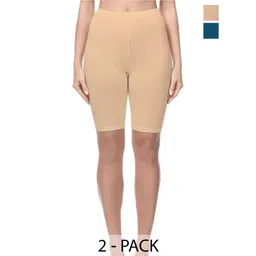 Diving Deep Women Pack of 2 Cotton Mid Rise Boy Shorts Briefs-picture-24