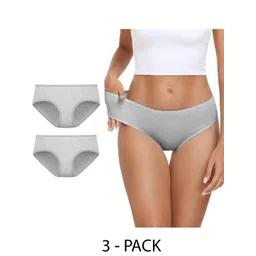 Diving Deep Women Pack of 3 Cotton Assorted Hipster Briefs-picture-25