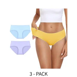 Diving Deep Women Pack of 3 Cotton Assorted Hipster Briefs-picture-16