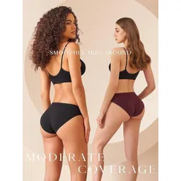 Diving Deep Women Pack of 3 Cotton Assorted Hipster Briefs image 3