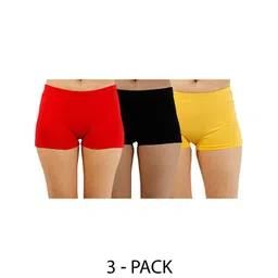 Diving Deep Women Pack of 3 Cotton Boy Shorts Briefs-picture-29
