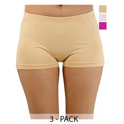 Diving Deep Women Pack of 3 Cotton Boy Shorts Briefs-picture-38