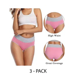 Diving Deep Women Pack of 3 Cotton Hipster Briefs-picture-23