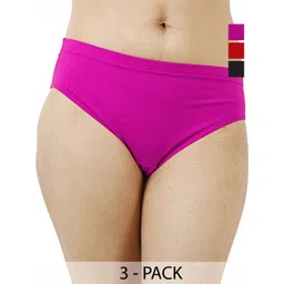 Diving Deep Women Pack of 3 Cotton Hipster Briefs-picture-18