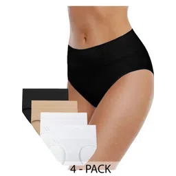 Diving Deep Women Pack of 4 Cotton Hipster Briefs-picture-34