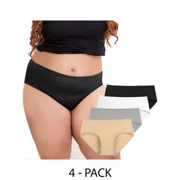 Diving Deep Women Pack of 4 Cotton Hipster Briefs-picture-14