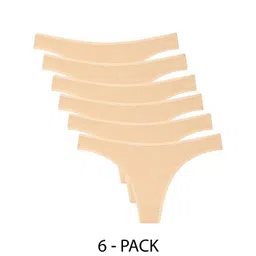 Diving Deep Women Pack of 6 Low Rise Thongs Briefs-picture-36