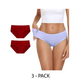 Diving Deep Women Pack of3 Cotton Hipster Briefs-picture-28