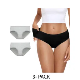Diving Deep Women Pack of3 Cotton Hipster Briefs-picture-40