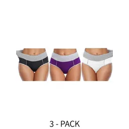 Diving Deep Women Pack of3 Cotton Hipster Briefs-picture-12