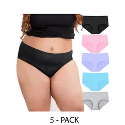 Diving Deep Women Pack of5 Cotton Hipster Briefs-picture-41