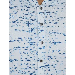 DIVISIVE Mandarin Collar Abstract Printed Sequinned Straight Kurta image 3
