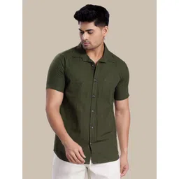 DIVISIVE Men Club Slim Fit Solid Spread Collar Cotton Casual Shirt-picture-24