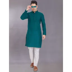DIVISIVE Men Cold-Shoulder Sleeves Thread Work Kurta-picture-16
