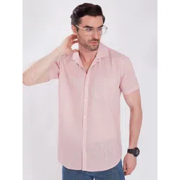 DIVISIVE Men Comfort Slim Fit Solid Cuban Collar Linen Casual Shirt-picture-23