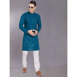 DIVISIVE Men Embroidered Thread Work Kurta-picture-33