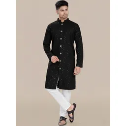 DIVISIVE Men Geometric Chikankari Pathani Kurta-picture-33