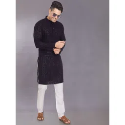 DIVISIVE Men Geometric Flared Sleeves Kurta-picture-18