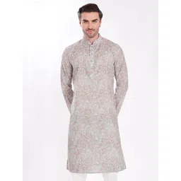 DIVISIVE Men Geometric Printed Daily Cotton Straight Kurta-picture-20