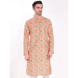DIVISIVE Men Geometric Printed Daily Cotton Straight Kurta-picture-15