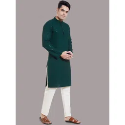 DIVISIVE Men Thread Work Kurta-picture-19