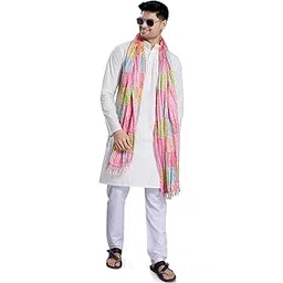 divisive Men's Printed Art Silk Bandhani Dupatta/Stole-picture-53