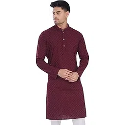 divisive Men's Thread Embroidered Cotton Only Slim Fit Kurta-picture-12