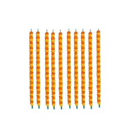 Divyakosh 10 Pcs Orange & Yellow Decorative Marigold Hanging Garlands-picture-41