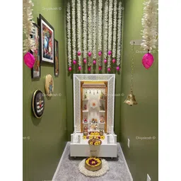 Divyakosh White & Pink 10-Pieces Lotus Hanging with Solawood Lotus Buds-picture-24