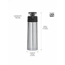 DIVYANSHIKA TRADERS Silver-Toned & Black Single Stainless Steel Solid Water Bottle-picture-28