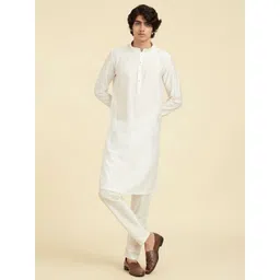 Diwas by Manyavar Mandarin Collar Straight Kurta-picture-27