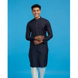 diwas by manyavar Men Checked Regular Fit Kurta-picture-13