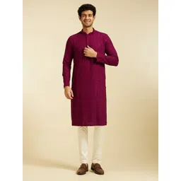 Diwas by Manyavar Men Embroidered Sequinned Kurta-picture-20