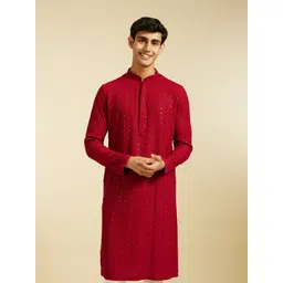 Diwas by Manyavar Men Embroidered Sequinned Kurta-picture-28