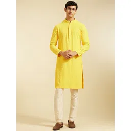 Diwas by Manyavar Men Embroidered Sequinned Kurta-picture-18