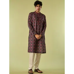 Diwas by Manyavar Men Embroidered Thread Work Kurta-picture-25