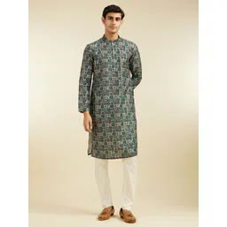 Diwas by Manyavar Men Ethnic Motifs Printed Straight Kurta-picture-41