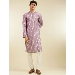 Diwas by Manyavar Men Geometric Printed Kurta with Pyjama-picture-30