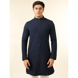 Diwas by Manyavar Men Mandarin Collar Straight Kurta-image-13