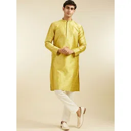 Diwas by Manyavar Men Thread Work Kurta-picture-18