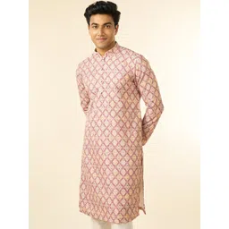 Diwas by Manyavar Men Woven Design Embroidered Festive Straight Kurta-picture-32