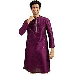diwas by manyavar Men's Art Silk Self Design Kurta (1pc)-picture-31