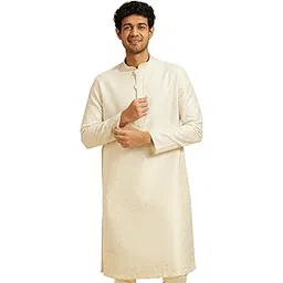 diwas by manyavar Men's Art Silk Self Design Kurta (1pc)-picture-37