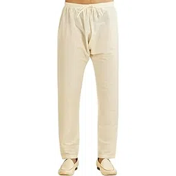 diwas by manyavar Men's Art Silk Solid Pyjama (1pc)-picture-24