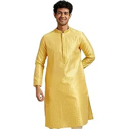 diwas by manyavar Men's Art Silk Thread Work Kurta (1pc)-picture-45