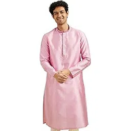 diwas by manyavar Men's Art Silk Thread Work Sequined Kurta (1pc)-picture-20