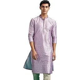 diwas by manyavar Men's Art Silk Thread Work Sequined Kurta (1pc)-picture-48