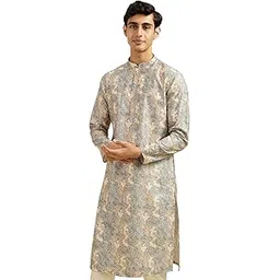 diwas by manyavar Men's Cotton Blend Printed Kurta (1pc)-picture-13